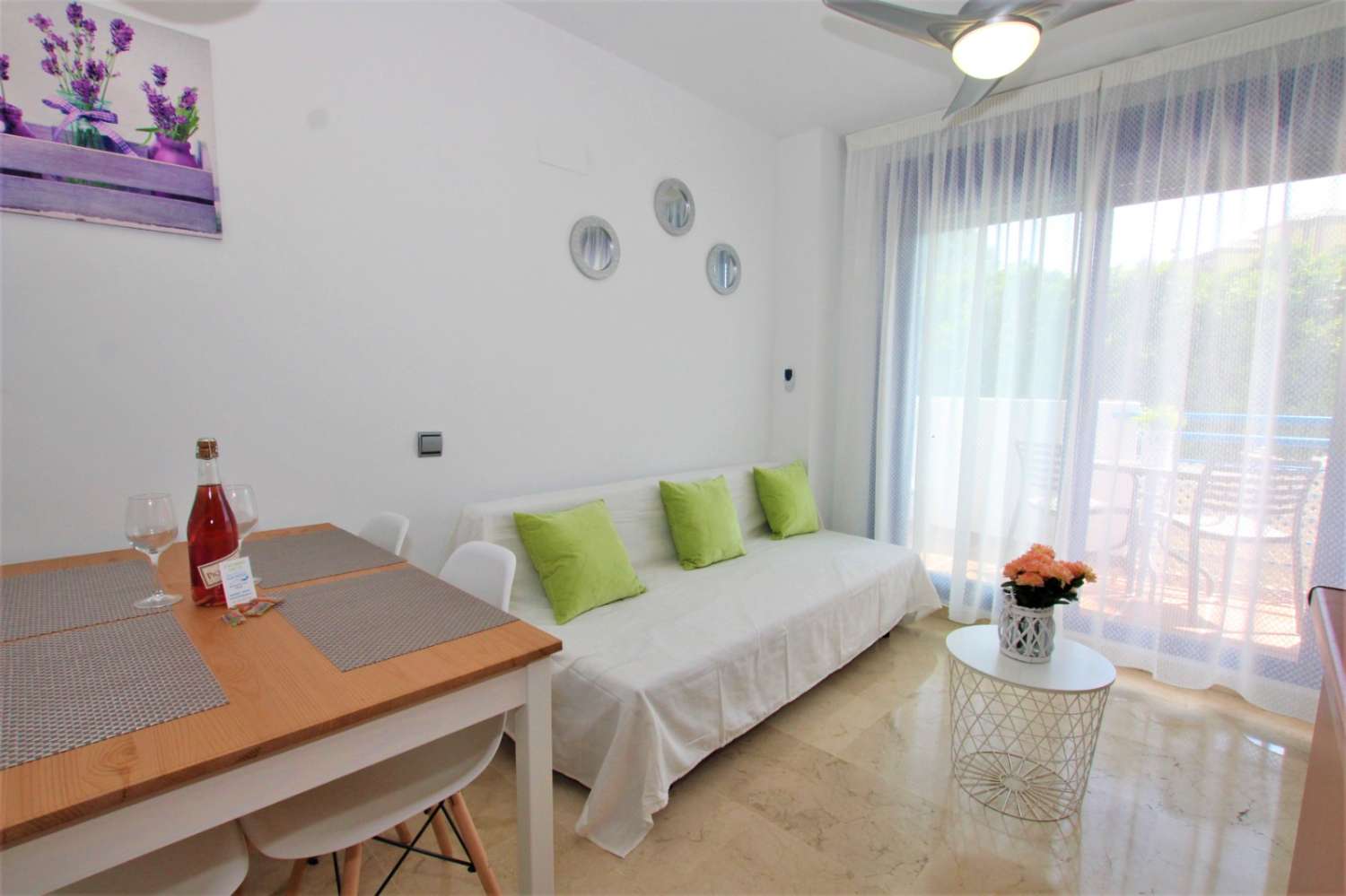 Te huur HALF SEIZOEN van 15/09/2024-31/05/2025 mooi appartement op 250 meter van het strand in Benalmádena