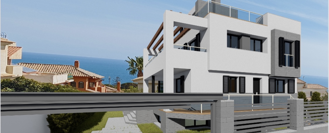 Plot for sale with panoramic sea views in luxury urbanization in Benalmadena Pueblo