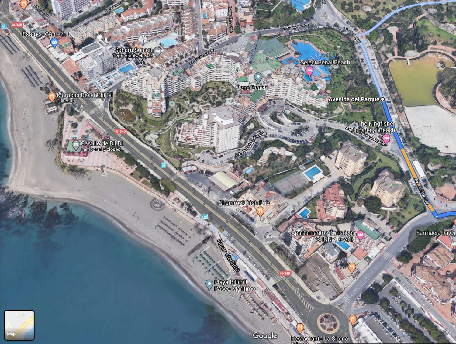 MANGIFICO APPARTAMENTO IN VENDITA DA SETTEMBRE 2024 CON VISTA SUL MARE SULLA 1A LINEA DELLA SPIAGGIA A BENALMADENA