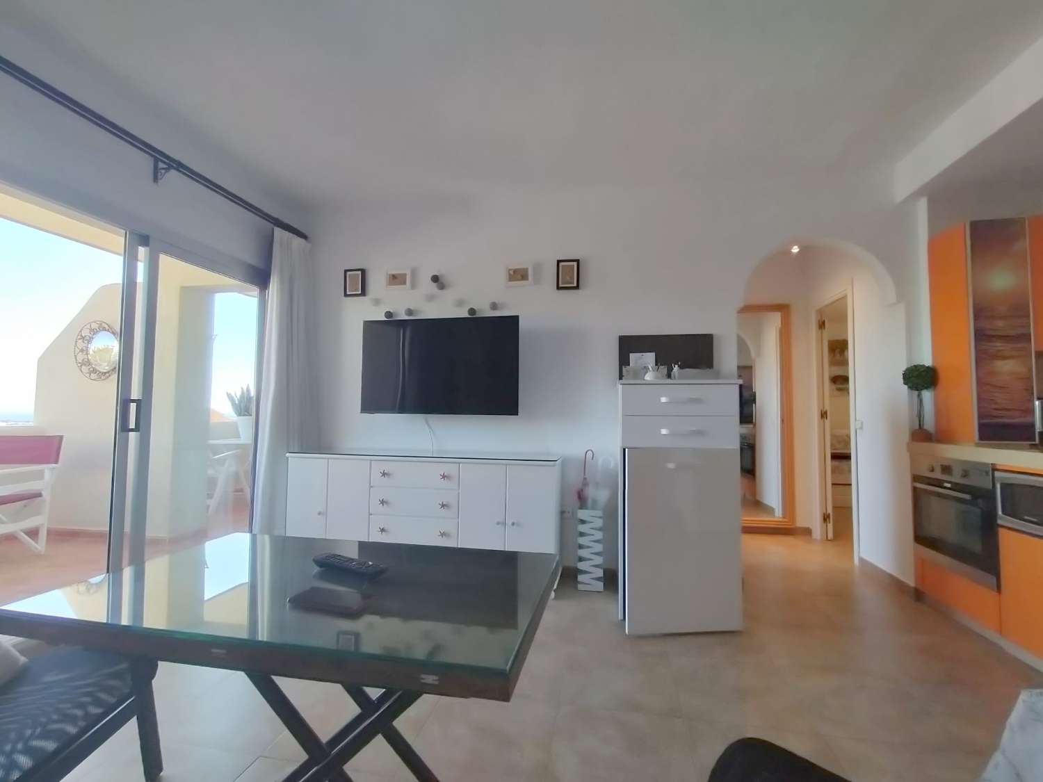 APARTMENT WITH SEA VIEWS FOR SALE IN BENALMADENA ON THE 1ST LINE OF THE BEACH